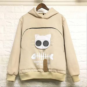 Sweatshirt Cat Lovers Hoodie with Kangaroo Pouch - #pawlife