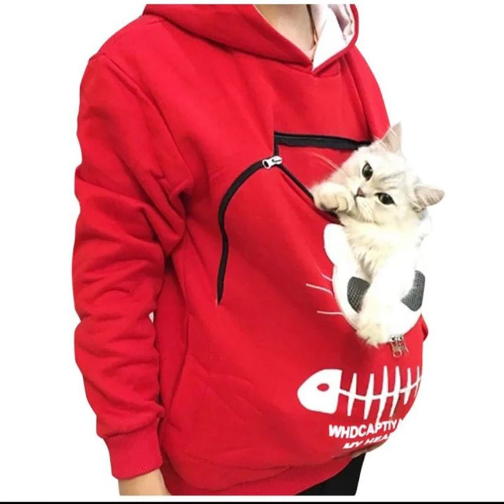 Sweatshirt Cat Lovers Hoodie with Kangaroo Pouch - #pawlife