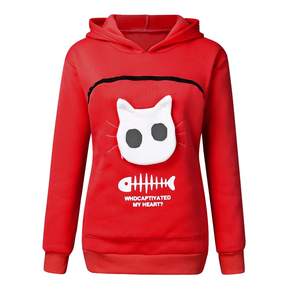 Sweatshirt Cat Lovers Hoodie with Kangaroo Pouch - #pawlife