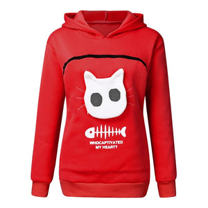 Sweatshirt Cat Lovers Hoodie with Kangaroo Pouch - #pawlife