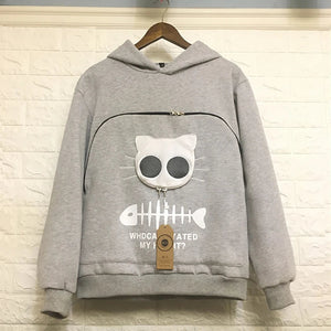 Sweatshirt Cat Lovers Hoodie with Kangaroo Pouch - #pawlife