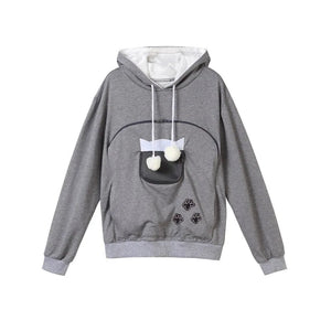 Sweatshirt Cat Lovers Hoodie with Kangaroo Pouch - #pawlife