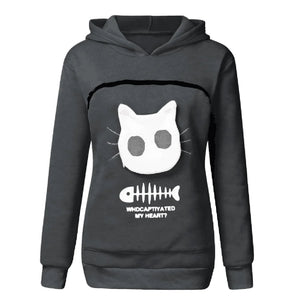 Sweatshirt Cat Lovers Hoodie with Kangaroo Pouch - #pawlife