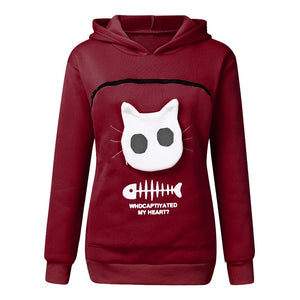 Sweatshirt Cat Lovers Hoodie with Kangaroo Pouch - #pawlife