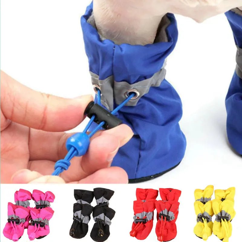 Waterproof Pet Dog Shoes | Anti-slip Rain Boots Footwear (4pcs/set) - #pawlife